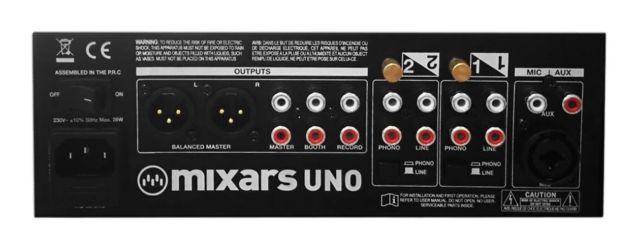 Mixars UNO Mixer Connections