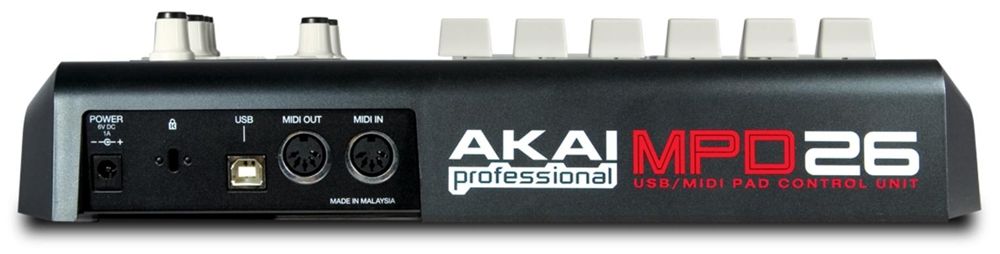 Akai MPD26 Velocity Sensitive Pad Controller (Side)