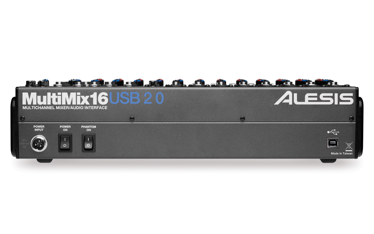 Alesis Multimix 16 USB 2.0 Mixer (Back)