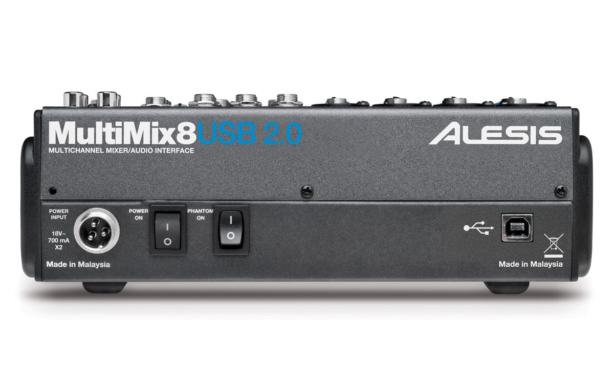 Alesis Multimix 8 USB 2.0 Mixer (Back)