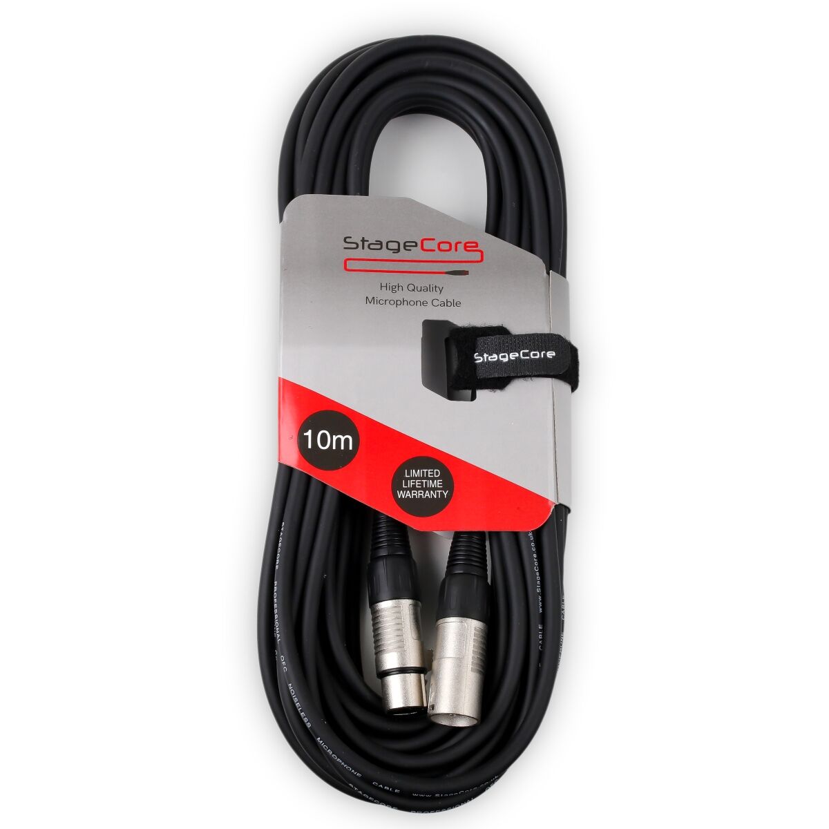 Stagecore Female XLR - Male XLR Microphone Cable 10m Black