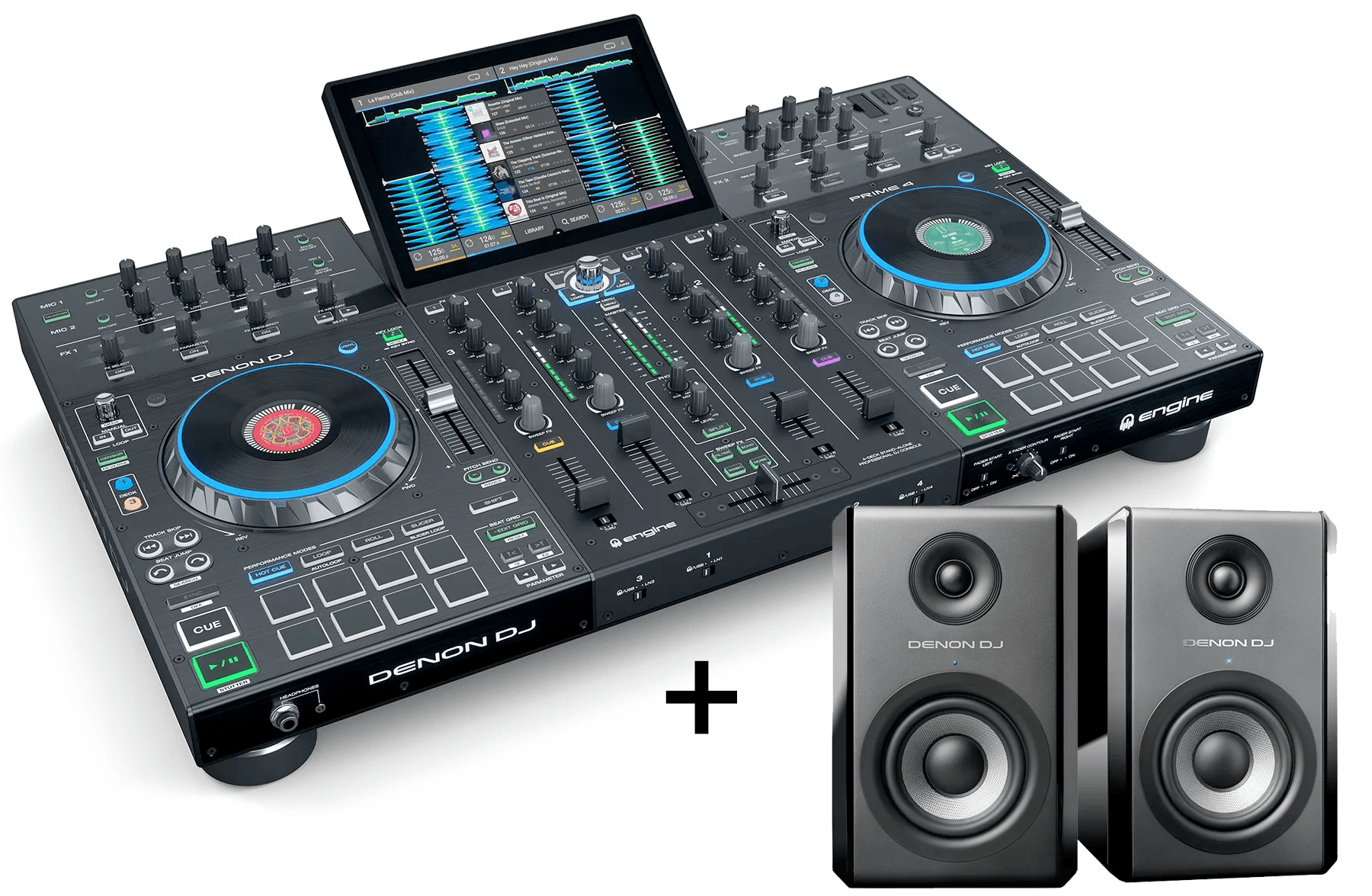 Denon DJ Prime 4 & SM50 Monitors Bundle