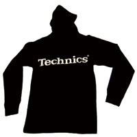 Technics Long Sleeve T-Shirt Hoodie (Black)