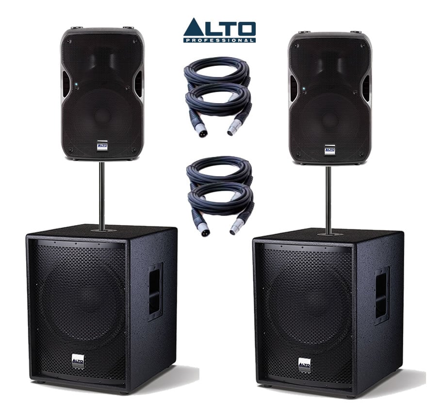 Alto Truesonic TS15A & SUB15A Power Pack 3 - 4000W Active Sound System