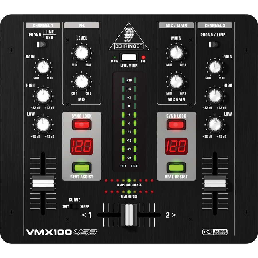 Behringer VMX100USB Mixer with BPM, USB and Software