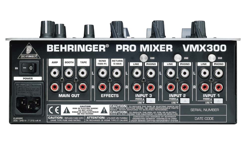 Behringer VMX300 Mixer (Back)