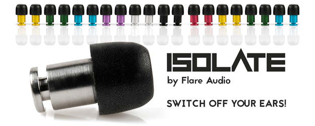 Flare Audio ISOLATE Ear Plugs, Switch off your ears!