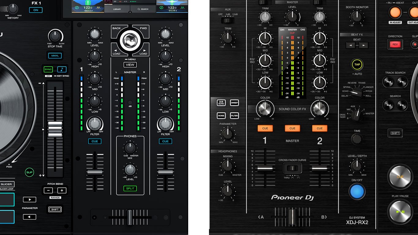 Denon DJ Prime 2 Mixer differences Pioneer XDJ-RX2