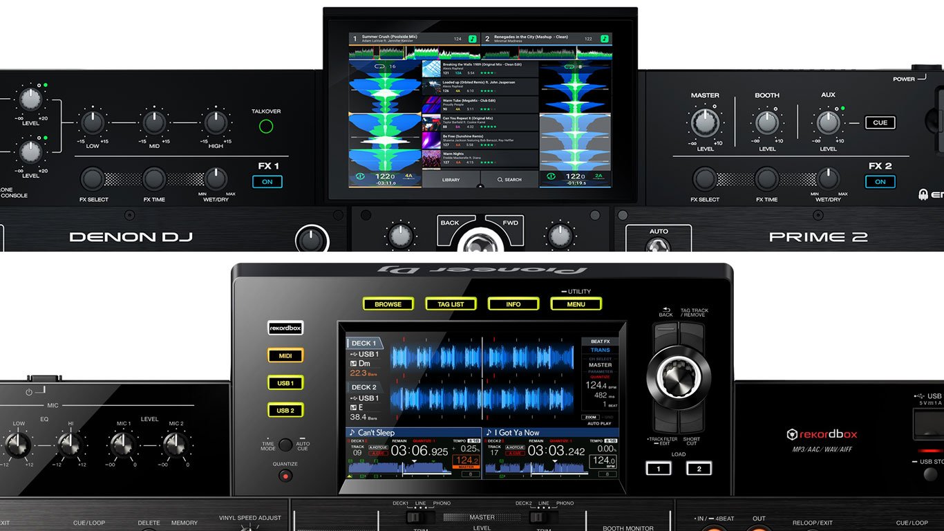 Denon DJ Prime 2 Screen differences with Pioneer XDJ-RX2